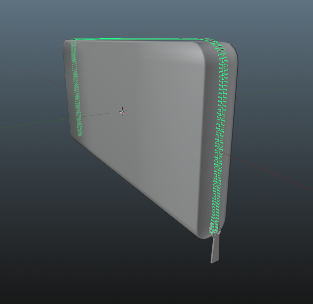 Zipper made with geometry nodes